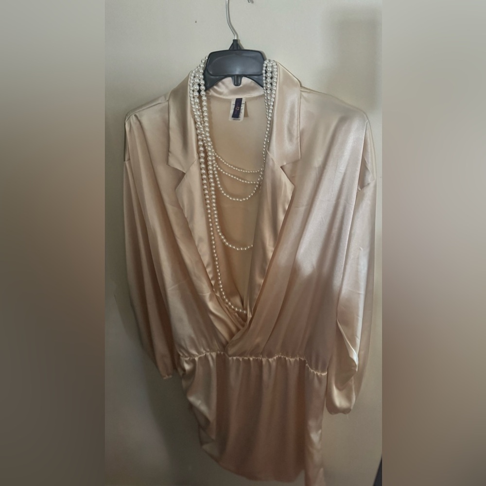 Elegant Cream Satin dress